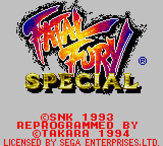 Fatal Fury Special Pantalla de título