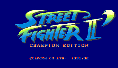 Street Fighter 2 Champion Edition Arcade Pantalla de título